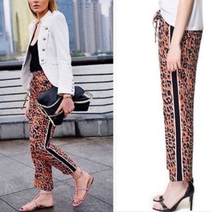 ZARA Leopard Drawstring Pants